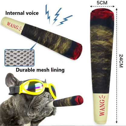 New Nteractive Dog Joint Sound Puppy Toy Cigar for Resistant Squeak Indestructible Dog Plush Dog Toy with Squeaker Chewing Toys
