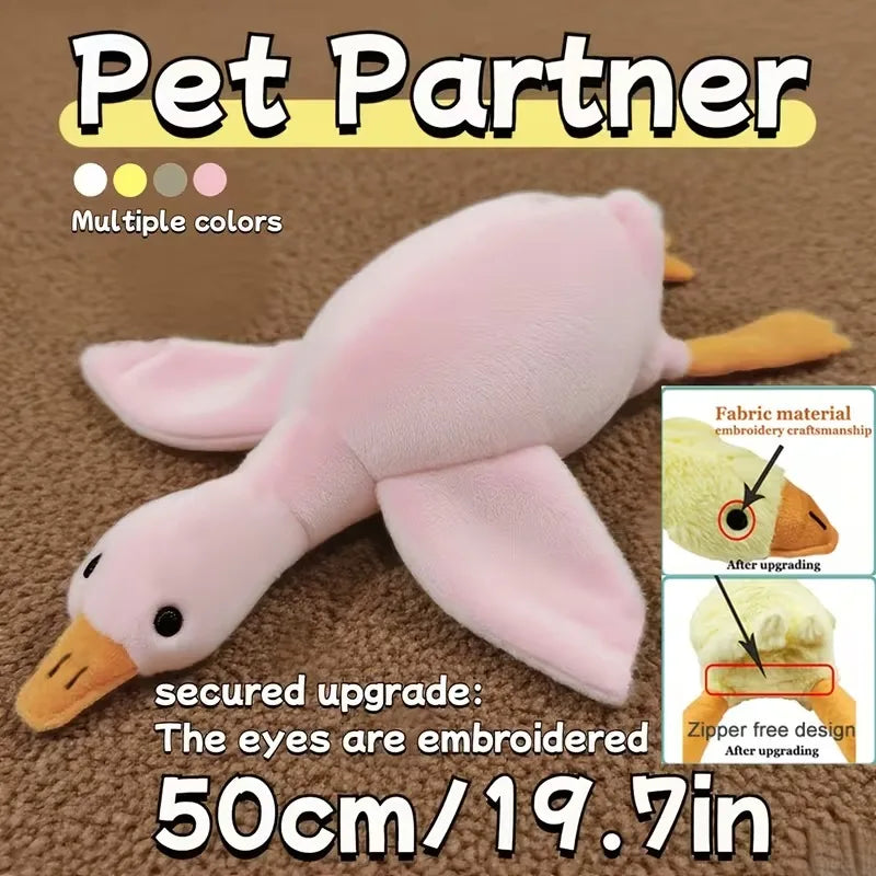 50cm Soft Colorful Duck Plush Toy for Cats and Dogs - Anxiety-Relieving Companion and Energy Release Gift