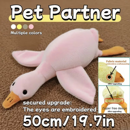 50cm Soft Colorful Duck Plush Toy for Cats and Dogs - Anxiety-Relieving Companion and Energy Release Gift