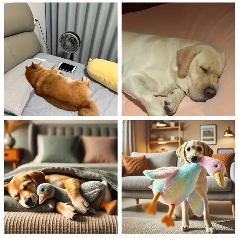 50cm Soft Colorful Duck Plush Toy for Cats and Dogs - Anxiety-Relieving Companion and Energy Release Gift
