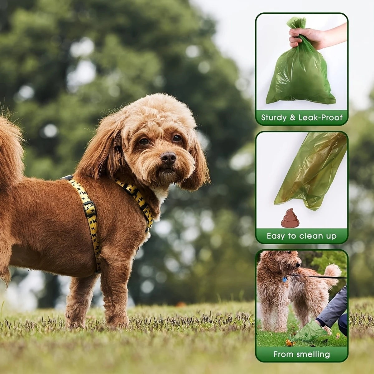 2-60Roll Bags Leak-Proof  for Cats and Dogs