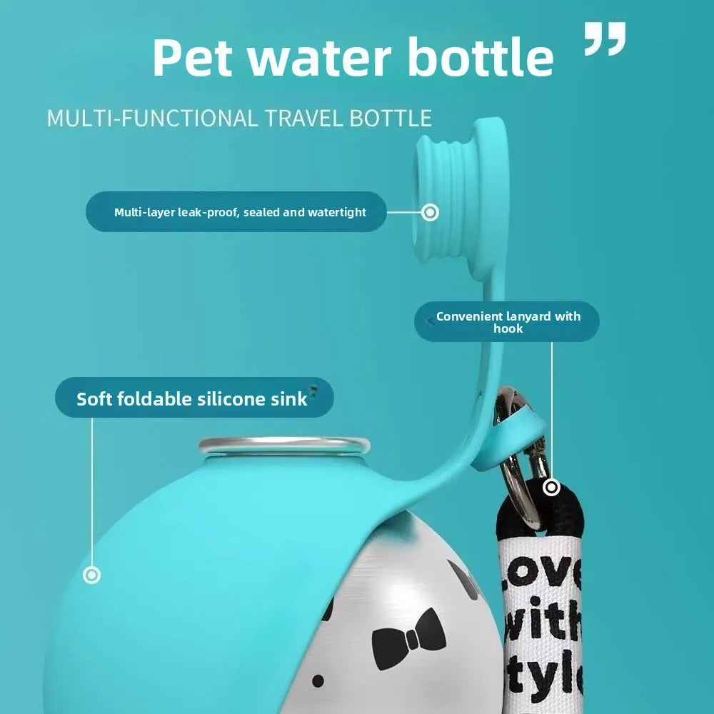 285ML Leak-Proof Feeder Bottle, Silicon Lightweight Travel Pet Supplies