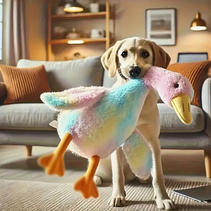 50cm Soft Colorful Duck Plush Toy for Cats and Dogs - Anxiety-Relieving Companion and Energy Release Gift